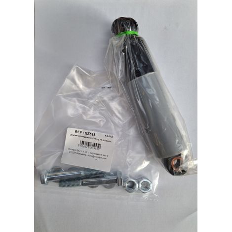 Amortisseur pour essieux non freinés 450 à 750 kg – Hauteur ajustable 170 à 235 mm – Installation facile avec pattes et vis incluses – Sorel