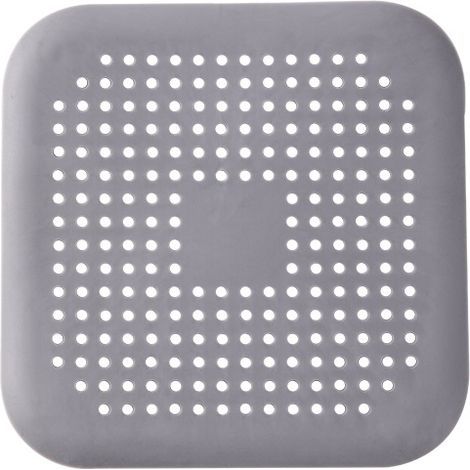 Lot de 2 attrape-cheveux en silicone avec ventouse, filtre de protection pour drain, filtre à cheveux universel pour salle de bain, baignoire et cuisine (blanc et gris) (1/5)