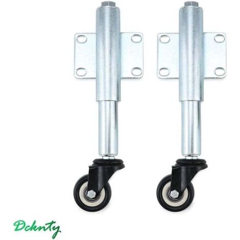 2Pcs Roulette Roulant avec Ressort, Roulettes pour Portails Lourds, Meuble et Chariot - Ø50 mm - Capacité de Charge 60 kg Chacun