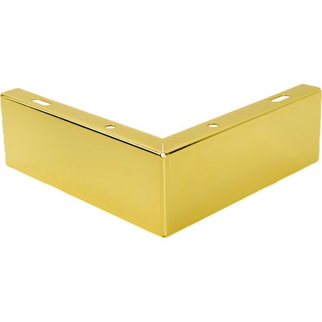 Pata de mueble de esquina, cromo dorado, altura 5,5 cm (1/3)