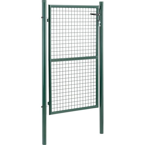 Cancello da giardino 1075 x 196 cm in acciaio verniciato a polvere verde 140009647