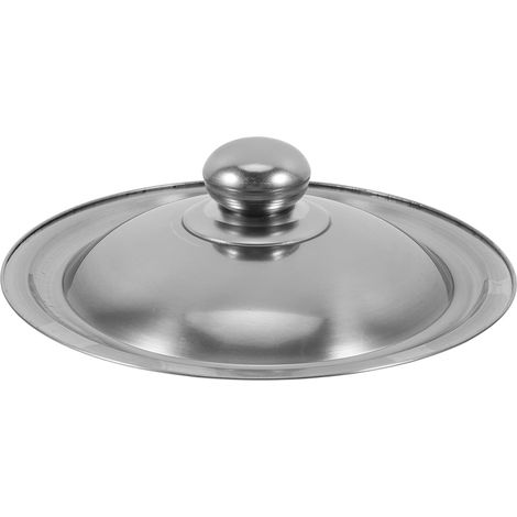 Couvercle universel en inox de 20 cm avec poignée - Couvercle rechange rond pour casseroles et poêles
