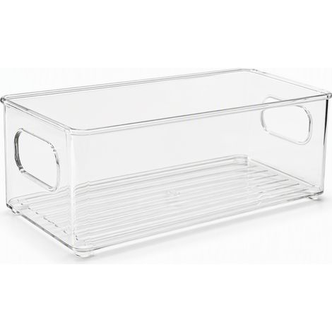 Boîte de rangement empilable transparente, petite taille — bac acrylique à tiroir pour snacks et cosmétiques (1/5)