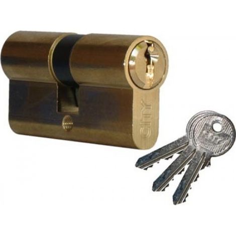 Cilindro City ISEO 40x40mm latón pulido - varios V03 KCF005503 - 520940407V03