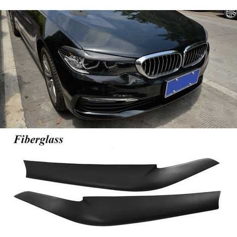 A pair of headlight eyelids compatible with BMW G30, G31, G38, F90, 530i, 540i and M5 models from 2017-2018. (1/5)