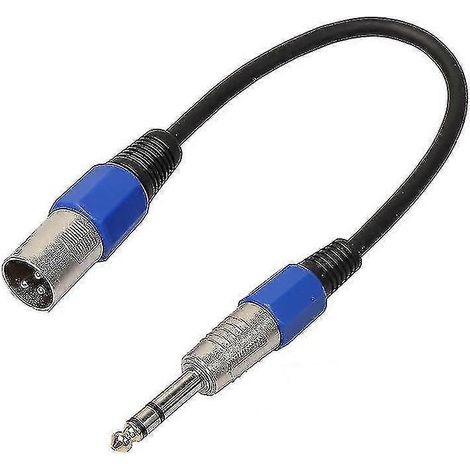 Adaptateur de microphone stéréo professionnel XLR mâle vers jack 6,35 mm (1/4 pouce) (1/5)