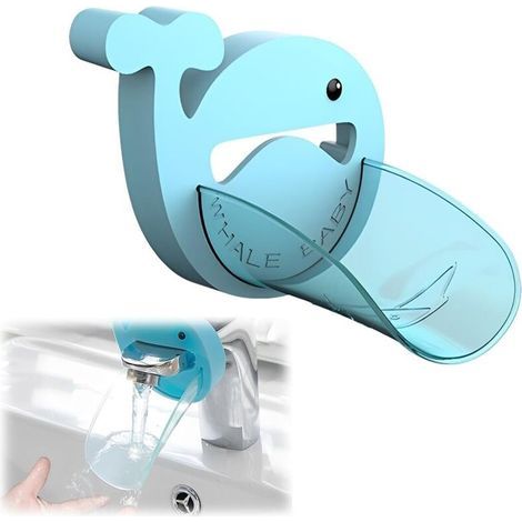 1 Pièces Extension Robinet Enfant Robinet Extender Pour Enfants Rallonge De Robinet Pour Enfant Faucet Extender Pour Buse Deau Extender Cuisine Salle De Bain Robinet Accessoires (Baleine Bleue (1/5)