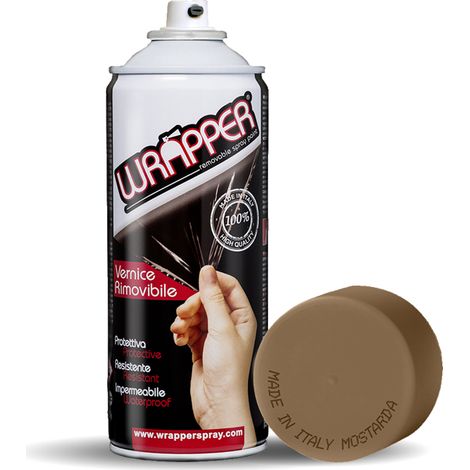Wrapper, pellicola spray rimovibile, 400 ml - Mostarda