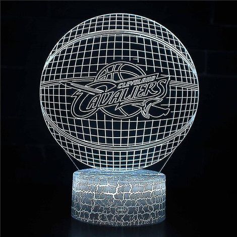 Lampe de chevet LED à illusion d'optique 3D, 7 couleurs, tactile, style Art Déco, pour chambre d'enfant. (1/5)