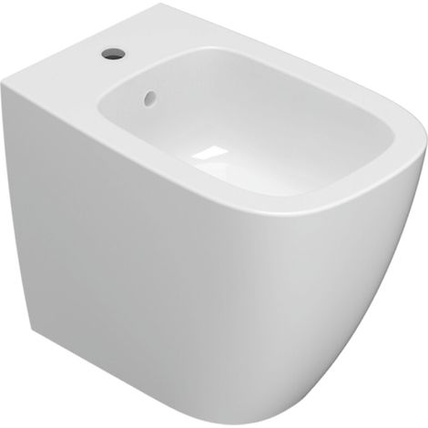 Bidet sur pied en céramique 55x36 cm Globo Genesis GN009BI Blanc - Céramique