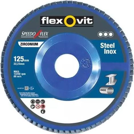Disque à lamelle acier inox Speedoflex Zirconium D125MM GR60 Flexovit