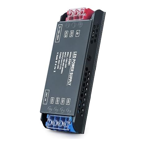 Transformateur 220V 24V LED Driver 150W Ultra Mince Transfo 6,25A Adaptateur Alimentation, 220V AC à 24V DC Convertisseur, d'alimentation Basse Tension Transfo LED de Tension Constante (1/5)