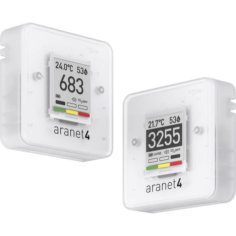 Appareil de mesure du CO2 aranet 0, 0, 0, 600 - 9999, 50, 85, 1100 ppm, °C, %, hPa avec fonction thermométrique C588062