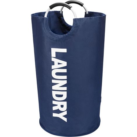 Panier à linge souple Jumbo 90L tissu Oxford durable 38 x 79 cm poignées aluminium softgrip ergonomiques pour transport facile des vêtements (1/5)