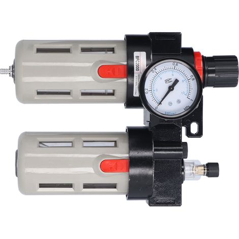 Filtre Régulateur de Pression en Alliage d'Aluminium pour Air Comprimé avec Manomètre BFC2000 pour Systèmes Hydrauliques (1/5)