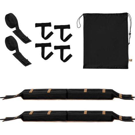 Coussin de support pour planche de surf, traverses de voiture, en tissu Oxford antidérapant, 118 x 12 cm, pour porte-chargement, sangles de serrage, sac de rangement, kayak, canoë, camping, résistant (1/5)