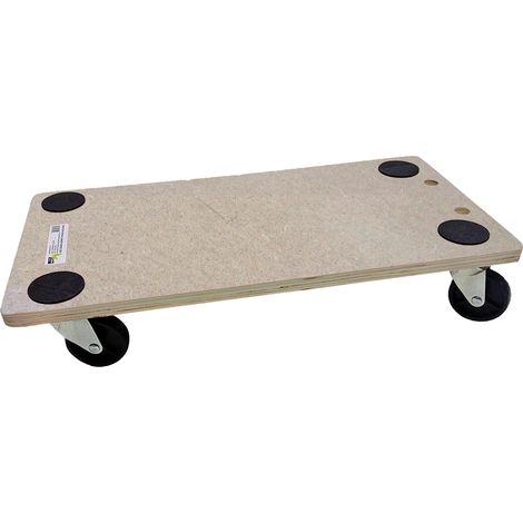 CARRELLO MULTIUSO PEDANA LEGNO cm 30 x 60 - ruote 3 / portata 200 kg  - BIACCHI GIANFRANCO
