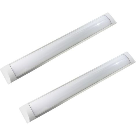Jandei - x2 Regleta LED, 36W 3600 Lúmenes 120cm, Luz Blanca Fría 6000K, Protección IP20 Para Interior, Equivalente A 2 Tubos Fluorescentes