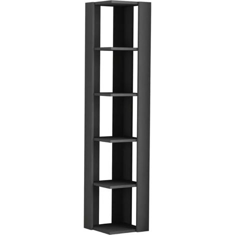 Libreria Angolare 5 ripiani Grigia 34x34x161 cm (1/4)