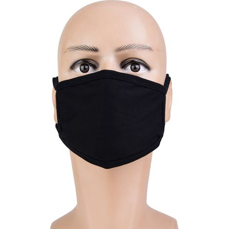 Masque De Protection En Coton - Respirant Et Réutilisable - Pour Cyclisme Et Course À Pied - Noir (1/5)