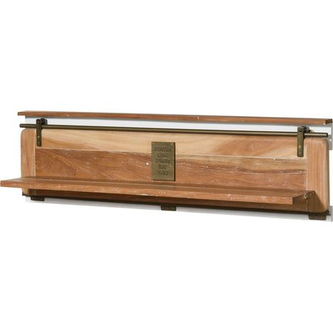Wandregal Mango 140x25x38 weiß lackiert RAILWAY 589 (1/4)