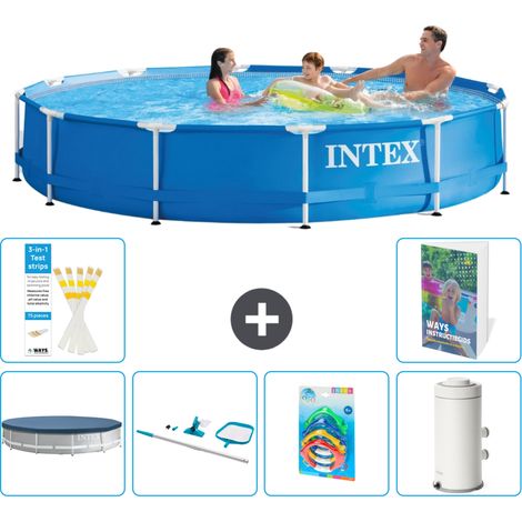 Frame Pool Rund - 366x76 cm - 7-teilig S151