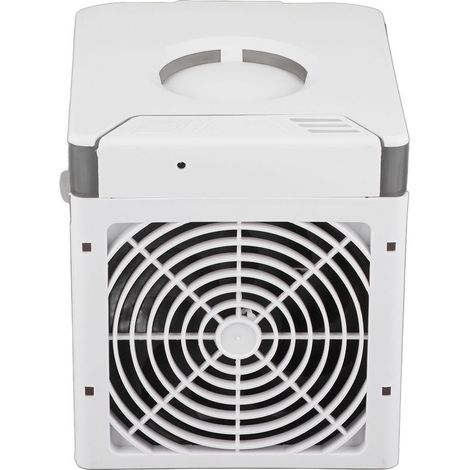 Aire acondicionado portátil USB compacto, refrescador de aire personal con nebulizador e iluminación LED de 7 colores para oficina, dormitorio y acampada (1/4)