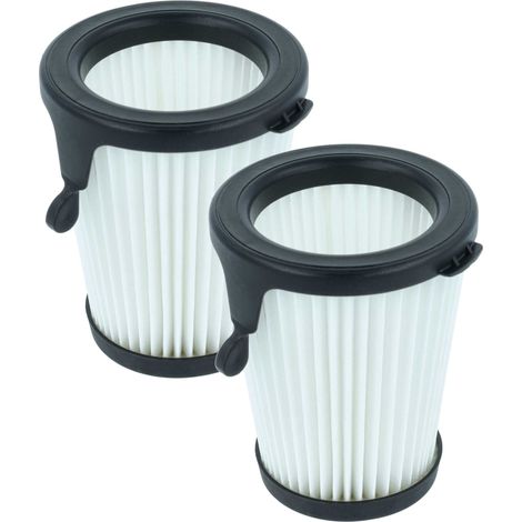 vhbw 2x Staubsaugerfilter kompatibel mit Milwaukee M12, 0850-20 Staubsauger - HEPA-Filter Schwarz Weiß