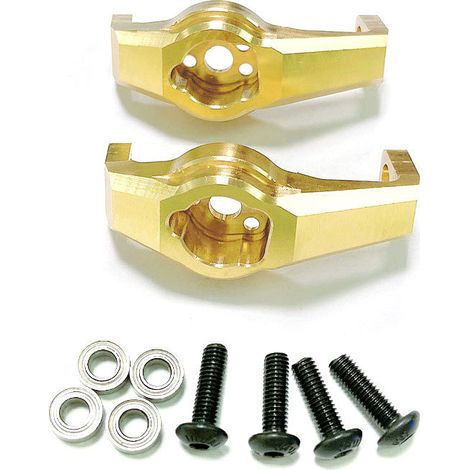 BRAVIX 1 paire de roulettes TRX4 en laiton de 68 g - Pour traxxas TRX4/TRX6 1/10 RC Crawler - Pièces de mise à niveau en laiton (1 paire Protal Drive C Hub Carrier (1/4)