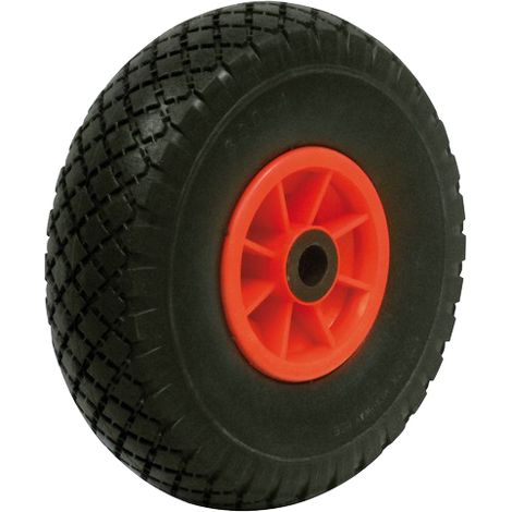 Utilia RUOTA PIENA PER CARRELLI PORTASACCHI cerchione plastica Ø mm.260 foro Ø mm. 16