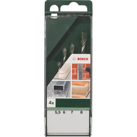 Bosch 2609255481 DIY - Set 4 punte multiuso 5,5 x 85-6 x 100-7 x 100-8 x 120 mm