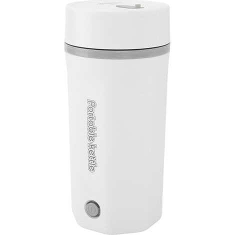 Bouilloire de voyage portable, 300 W, 500 ml, acier inoxydable 304, petite bouilloire automatique pour café, thé et lait, blanche, prise européenne, 220 V, 50 Hz (1/5)