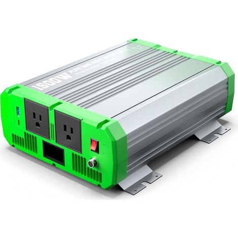 Convertisseur Pur Sinus 1500W/3000W Onduleur Convertisseur 12V 220V 230V avec télécommande et Dual AC Prises et écran LCD,pour Voiture, Caravane, Bateau, Camping, Voyage (1/5)