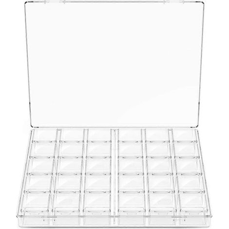Boîte de rangement empilable 30 compartiments avec couvercles, mini conteneurs de rangement. (1/5)