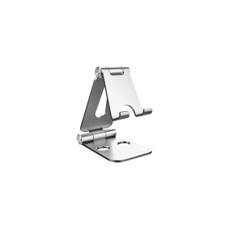 Support Téléphone, Support Tablette, Support Dock Compatible pour téléphone Portable, Accessoires, Bureau, d'autres Smartphones Aluminium - Argent (1/5)