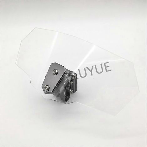 Déflecteur de vent transparent à flux d'air réglable pour pare-brise BMW, Honda, Yamaha, Ducati et Suzuki - Titane (1/5)