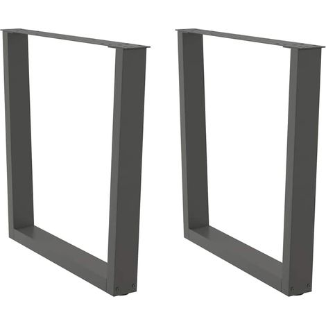 Esstisch Beine V-Form 2 Stück Anthrazit 80x(72-73,3) cm Stahl