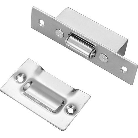 Loquet à Rouleaux de Porte en Acier Inox Dissimulés Mortaise Taille 16mm Rouleau Loquetaux pour Armoire Cuisine Salle de Bain Chambre Placards Meubles 2 Ensembles (1/5)