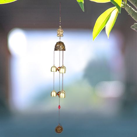 Hängendes Ornament, Glücksbringer, Feng Shui, Farbglocken, Windspiel, China, Heimdekoration (Blätter) (1/5)