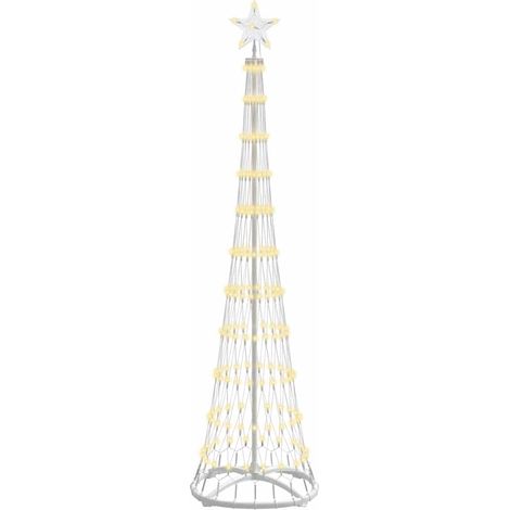 Arbre de Noël Sapin de Noël LED Blanc chaud 51 x 51 x 190 cm Métal (1/5)