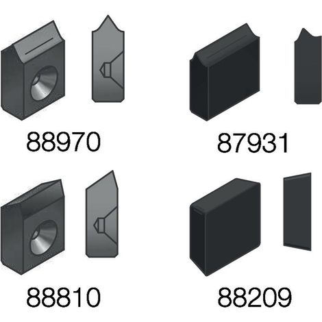Röhm Hartmetall-Mitnehmer-Platten, Größe 9,5x3,2, Rechts- und Linkslauf - 087931