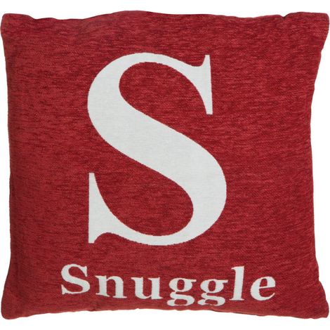 Premier Housewares Words 'Snuggle' Red Cushion (1/2)