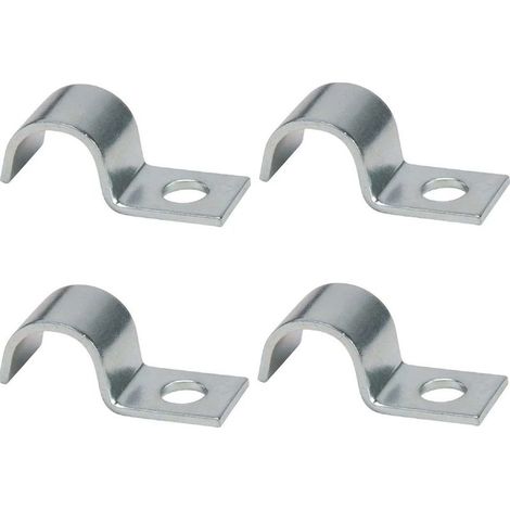 Lot de 4 colliers de fixation en acier zingué – Attache serrage pour tube et câble – Ø 16mm – Résistant aux environnements humides