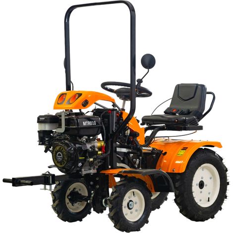Mw Tools – Mini tracteur 4x4 moteur essence 10,9 ch démarrage électrique – 3 vitesses avant + 1 arrière – Largeur de travail 1050 mm – MTR010