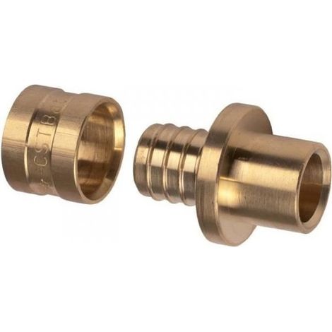 Pbtub AC1616 - Straight sliding PER fitting - PER/Copper Ø13x16-16mm
