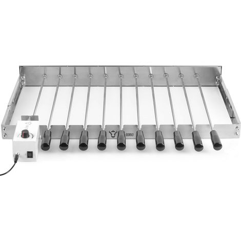 BBQ-Toro Girarrosto elettrico Struttura in acciaio inox con 11 spiedini e motore regolabile (1/5)