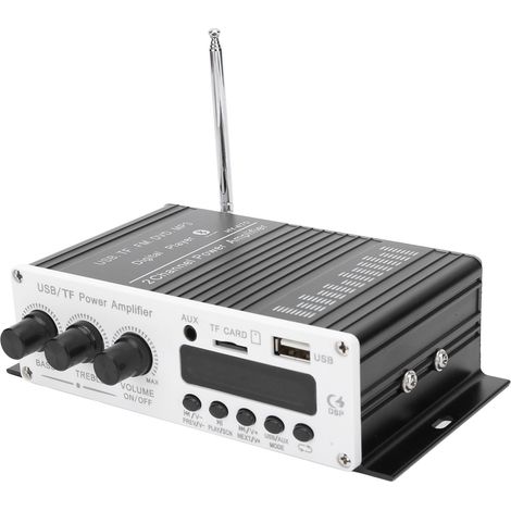 Amplificateur Audio Bluetooth 4.2 avec Lecteur USB, Carte SD et Radio FM - Stéréo Puissant