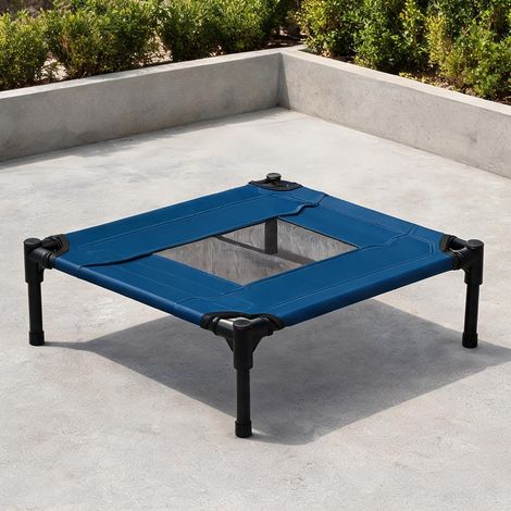 Lit surélevé pour chien et chat en intérieur extérieur 64 x 46 x (1/5)