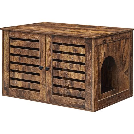 Maison de toilette chat marron rustique (1/5)