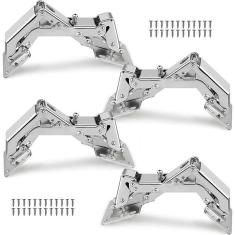 Charnière hydraulique grand angle sans trou avec amortissement Charnière hydraulique sans trou Charnière à coussin grand angle sans trou Convient pour salle d'outils (1/5)